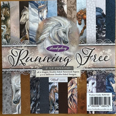Hunkydory 8"x8" Running Free Matt-tastic Paper Pad (48 Double-sided Sheets) - Image 1 of 2