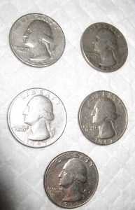 1965, 1967 Quarters NO MINT MARK Filled Error Letters US Coin 1979 Filled in D - Picture 1 of 12