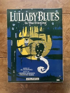 Partituras 1919 Lullaby Blues Luna Cara Negra J Russel Robinson Arte Cubierta Jazz - Imagen 1 de 4
