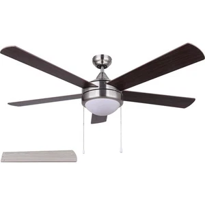 Home Impressions Preston 52 In. Brushed Nickel Ceiling Fan with Light Kit Home - Picture 1 of 2