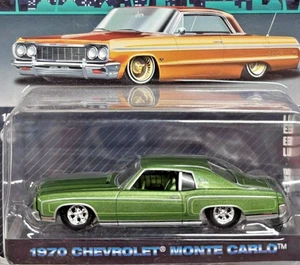 GREENLIGHT LOWRIDERS 1:64 1970 CHEVROLET MONTE CARLO GREEN OUT OF PRODUCTION NEU - Bild 1 von 3