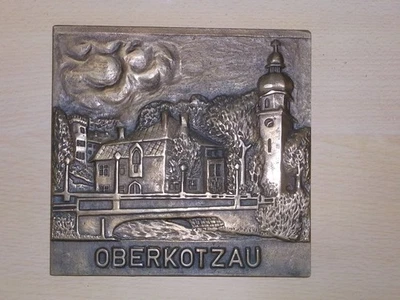 Bronze Kunstguss Wandobjekt EWM  8776B Oberkotzau neue Saalebrücke 1124 gr. - Bild 1 von 4