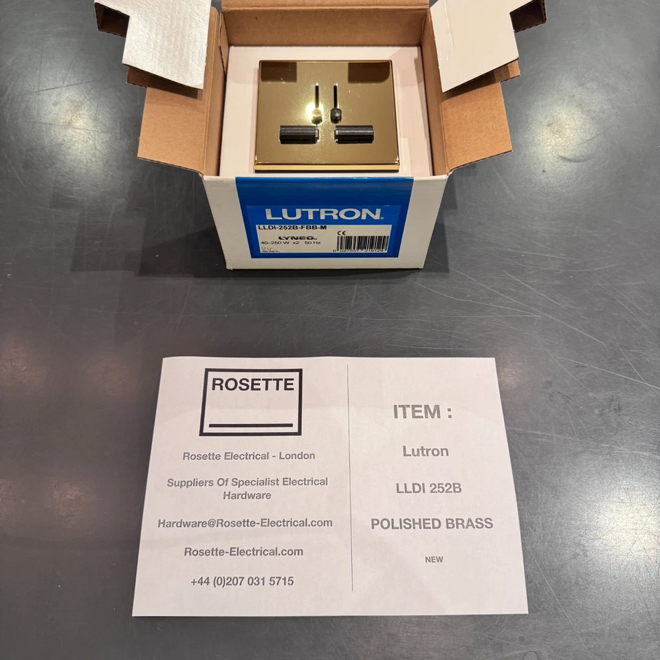 Lutron Lyneo LLDI-252B - Polished Brass - With 12 Month Warranty - Inc VAT* - Image 1 of 1