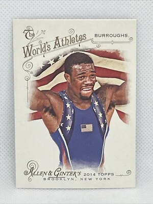 2014 JORDAN BURROUGHS TOPPS ALLEN AND GINTER #191 BASE CARD USA OLYMPIAN - Image 1 of 2