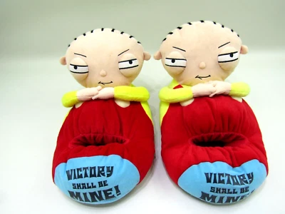 Family Guy Stewie Plush Slippers Ladies 11/12 20th Century Fox Cartoon TV 2006 - Image 1 of 4