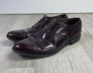 Zapatos de vestir Allen Edmonds Oxblood de cuero borgoña con puntera Oxford 9,5 D leer G - Imagen 1 de 11