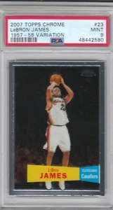 2007 Topps Chrome 1957-58 Variation Cavs LeBron James Card #23 PSA 9 MINT (2580) - Picture 1 of 2