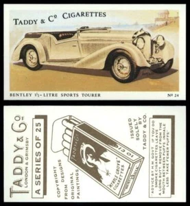Bentley 3.5L Sports Tourer #24 - Motor Cars Taddy & Co Myrtle Grove Back Card - Picture 1 of 1
