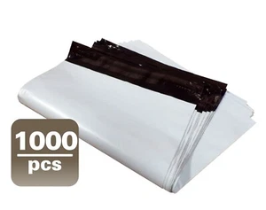 7.5X10.5 M2-1000pcs WHITE POLY MAILERS SHIPPING ENVELOPES PLASTIC BAGS 1000#M2 - Picture 1 of 5