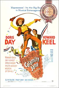 CALAMITY JANE 1953 50s ORIGINAL OFFICIAL CINEMA MOVIE PRINT PREMIUM POSTER - Foto 1 di 6