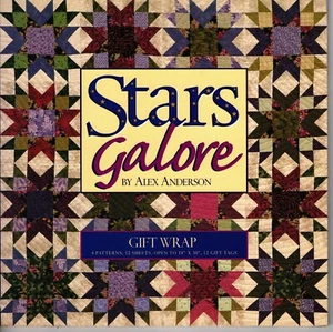 STARS GALORE GIFT WRAP BY ALEX ANDERSON, RARE FIND, NEW CONDITION - Picture 1 of 2