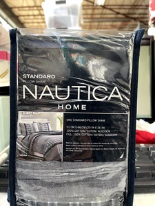 Nautica Adelson Cotton Woven Standard Sham Bedding New - Picture 1 of 4