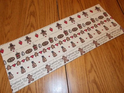 Navidad Pan de Jengibre Hombres MINI Corredor de Mesa Inodoro Topper Baño Hecho a Mano Escritura Foto 1 de 4