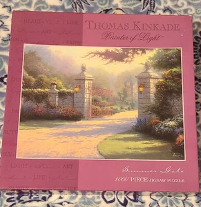 Thomas Kinkade Puzzle 1000 Pieces "Summer Gate" Landscape #3310-25 New 2001 - Picture 1 of 10