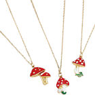 Kawaii Mushroom Pendant Necklace Set for Women and Girls
