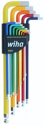 Wiha 66981 13 Piece Ball End Color Coded Hex L Key Set Durable and Stylish - Image 1 of 4