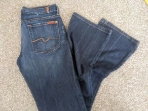 7 For All Mankind Denim Bootcut Jeans Damen 29 Blau Mid Rise 5-Pockets Baumwolle - Bild 1 von 8