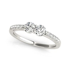 0,65 ct Cathedral Trellis Duo Diamant Jubiläum - Versprechen Ring - Bild 1 von 3