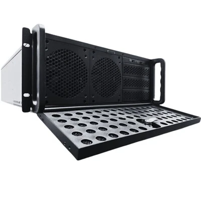 RACKOWL 4U Rackmount Server Chassis, 8*HDD Bays & 3*5.25" Devices, E-ATX, 7 Fans - Image 1 of 4