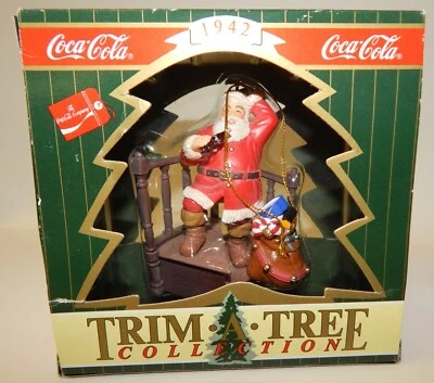 Trim A Tree Coca Cola Nostalgic 1942 Sundblom Santa Claus Christmas Ornament - Image 1 of 2