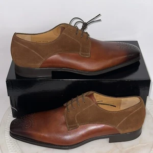 MAGNANNI Samson Leather Suede Oxford Brown Dress Shoes NEW Men's US 13 EU 46 - Picture 1 of 9