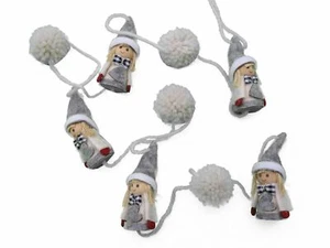 AKTION 9tlg Mobilé, Girlande Wichtel Mädchen mit Fliege 9tlg ca. 1,6m lang - Picture 1 of 3