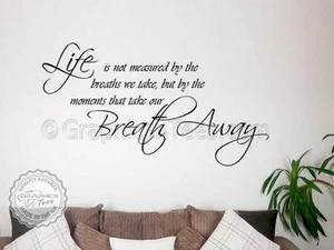 Momentos Quítate el aliento, pegatina de pared familiar, calcomanía de arte de pared para salón en casa - Imagen 1 de 16