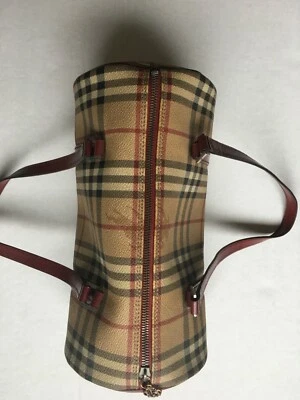 BURBERRY LONDON LOLA HAYMARKET CHECK BARREL SATCHEL HANDBAG - Image 1 of 4