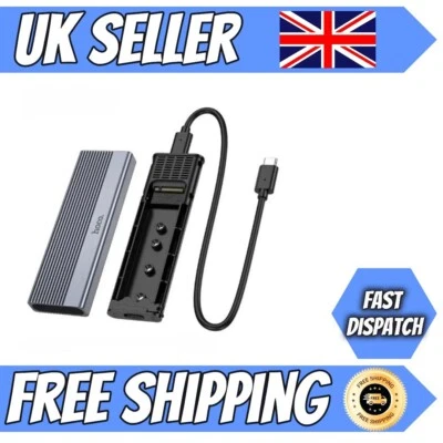 UK M.2 SATA SSD Enclosure Caddy USB 3.1 TypeC Adapter 4TB Support 6Gbps Transfer - Image 1 of 4