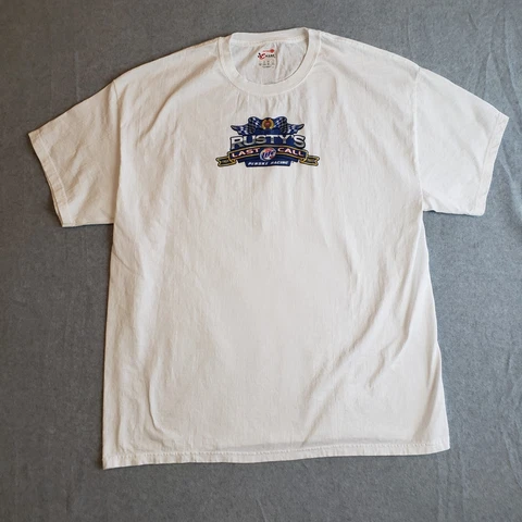 Rusty Wallace Shirt Mens Large White Chase Rusty's Last Call Penske Racing Cover