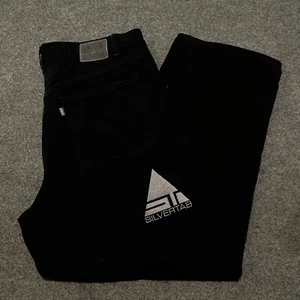 Vintage Levi's Silver Tab Jeans Men 38x30 Black Baggy Fit Embroidered 90s Y2K I1 - Picture 1 of 11
