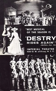 Andy Grffith & Dolores Gray in Destry Rides Again Advertising Theatre Postcard I - Picture 1 of 2