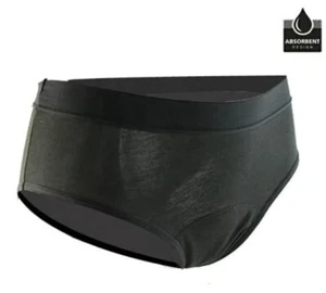 Period Panties Ultimate Leakproof Comfort, Cotton Briefs - Black (5 Pack) Size M - Picture 1 of 3