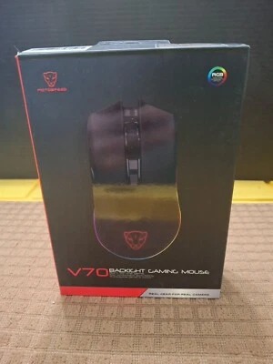 Motospeed V70 RGB Backlit Wired Gaming Mouse With Anti-Skid Roller & Programmabl - Image 1 of 4