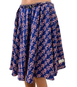 Odd Molly Size 1 - S Women's Skirt Blue Pink Embroidered Midi Calf Length - Picture 1 of 9