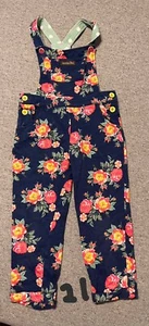 Matilda Jane Overall Pants Size 4 - Floral With Polka Dots, EUC - Picture 1 of 2