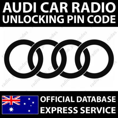 AUDI RADIO PIN CODE UNLOCK CHORUS CONCERT GAMMA SYMPHONY NAVIGATION PLUS RNS-E - Image 1 of 4
