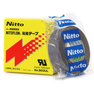 Cinta adhesiva aislante resistente al calor película de PTFE Nitto 903UL 0,18 mm x 19 mm x 10 m Foto 1 de 4