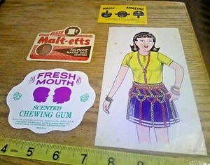 lotto originale vintage macchina gumball espositore carta 4 pezzi #jdp3 - Foto 1 di 6