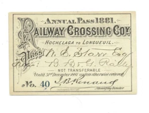 Canada - 1881 - Railway Crossing on Ice - Hochelaga to Longueuil - UNIQUE - Picture 1 of 2