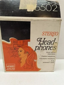 Auriculares de línea aérea vintage GEN 6502A Montgomery Ward con caja original - Imagen 1 de 7