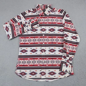 Gitman Bros Shirt Mens Medium Aztec Southwestern Print Navajo Fireball Button Up - Picture 1 of 12