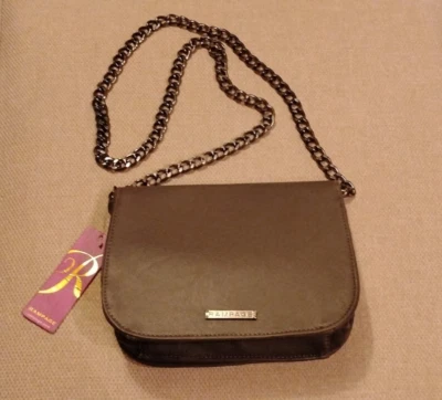 NWT $58 Rampage Women's Gray Solid Crossbody Chain Strap - Image 1 of 3