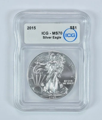 American Silver Eagle MS70 ICG 2015 *9758 Foto 1 de 4