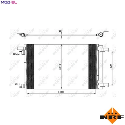 CONDENSER AIR CONDITIONING 35948 FOR PEUGEOT CITROEN 5FG /EP6CDTX 1.6L 4cyl RCZ - Image 1 of 4