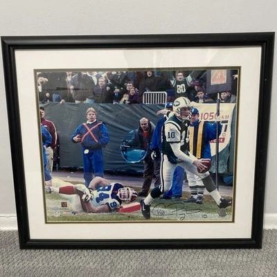 FOTO FIRMADA Y ENMARCADA POR CHAD PENNINGTON DE LOS NEY JETS 16x20 con certificado de autenticidad Foto 1 de 4