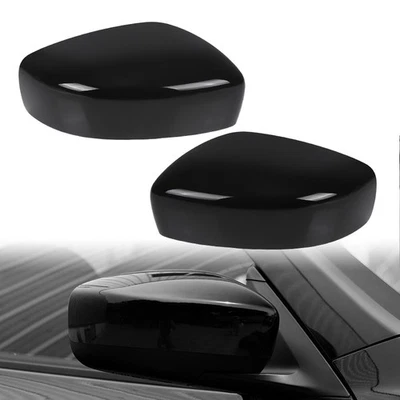Tapa de cubierta de espejo retrovisor lateral izquierdo derecho negro brillante para Infiniti G37 Q40 Q60 2008-2013 Foto 1 de 4