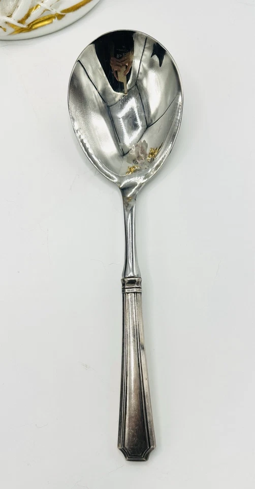 Gorham Sterling FAIRFAX 10 3/4" cuchara para servir tazón de acero inoxidable Foto 1 de 4