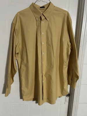 Ashworth Hombre XL Botón Ez Tech Mantequilla Crema Manga Larga Rendimiento Foto 1 de 3