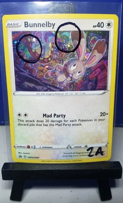 2 Swirl Bunnelby SWSH082 Cosmos Holo Rare Sword & Shield Pokemon Card NM 2A - Image 1 of 3